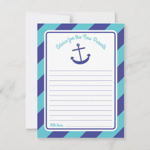 Blue Anchor Baby Shower Words of Advice