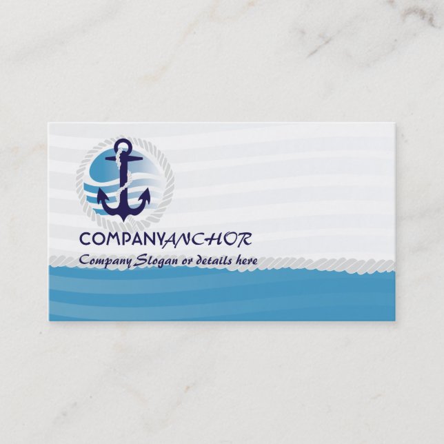 blue anchor business cards (Front)