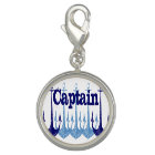 Blue anchor Captain Nautical personalised