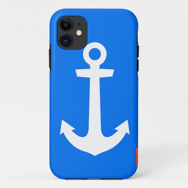 Blue Anchor IPhone case (Back)