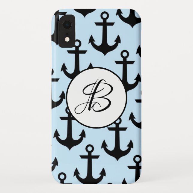 Blue Anchor iPhone XR Case (Back)
