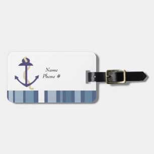 Blue Anchor Luggage Tag