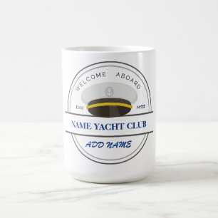 Blue Anchor Nautical Welcome yacht sailing Boat  Coffee Mug