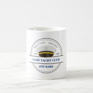 Blue Anchor Nautical Welcome yacht sailing Boat  Coffee Mug