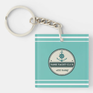 Blue Anchor Nautical Welcome yacht sailing Boat Key Ring