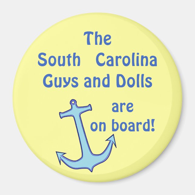 Blue Anchor Stateroom Door Marker Magnet (Front)