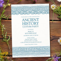 Blue Ancient history custom party