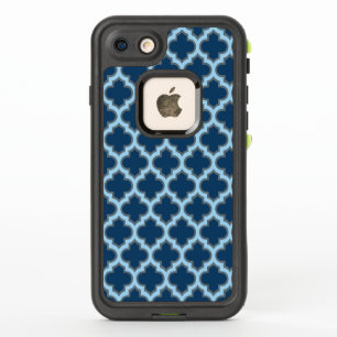 Blue and Baby Blue Trellis, Lattice, Quatrefoil