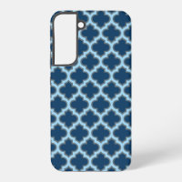 Blue and Baby Blue Trellis, Lattice, Quatrefoil