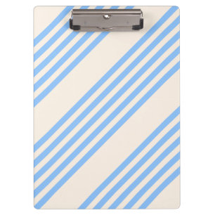 Blue and beige five stripe pattern clipboard