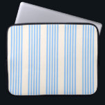 Blue and beige five stripe pattern laptop sleeve<br><div class="desc">Blue and beige five stripe pattern</div>