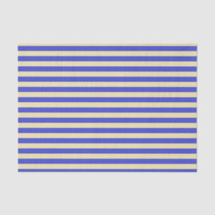 Blue and Beige Stripes Tissue Paper