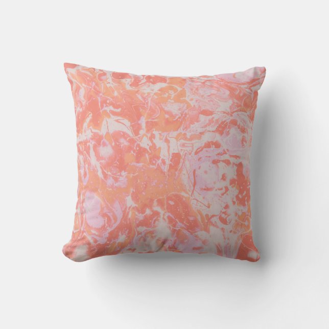 BLUE AND BLACK ABSTRACT PAINTING CUSHION (Front)