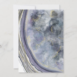Blue and Black Agate Invitation