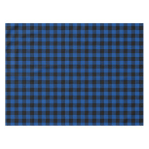 Blue and Black Buffalo Plaid Tablecloth