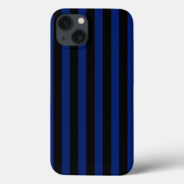 Blue and black candy stripes Case-Mate iPhone case (Back)