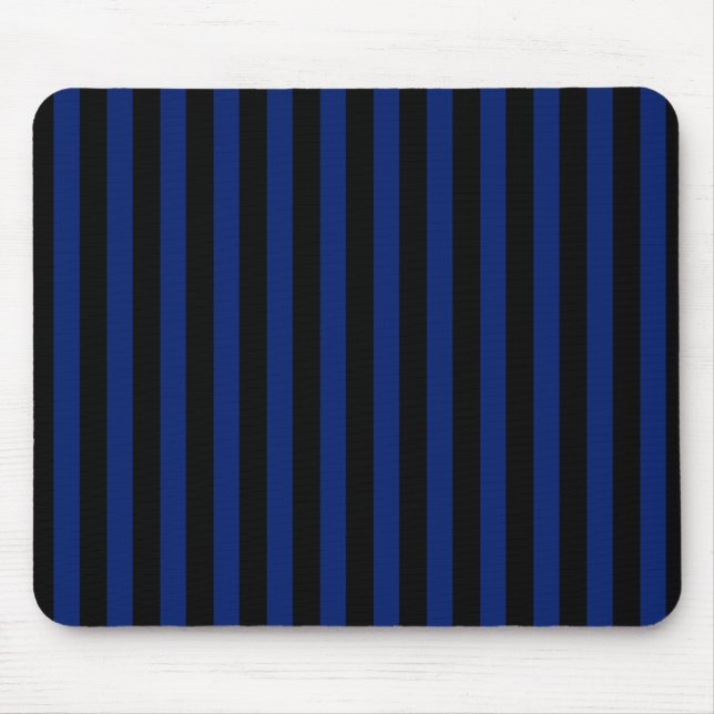 Blue and black candy stripes mouse mat (Front)
