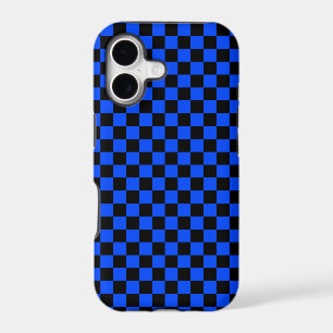 Blue and black checkerboard pattern