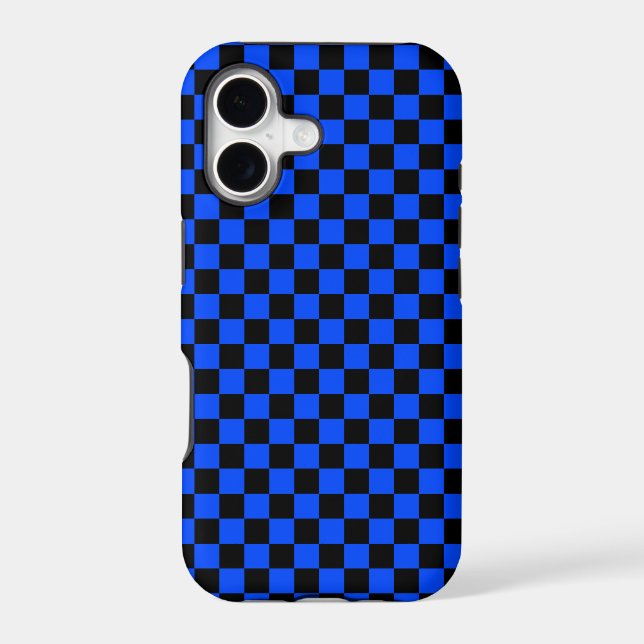 Blue and black checkerboard pattern (Back)