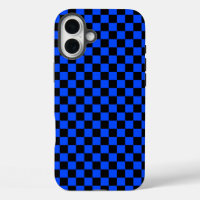 Blue and black checkerboard pattern