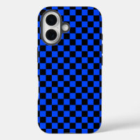 Blue and black checkerboard pattern