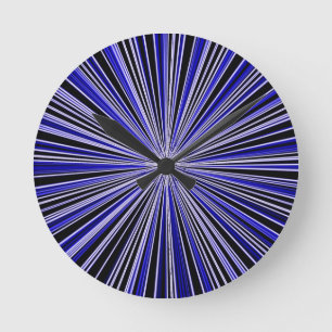 Blue and Black Clock Retro