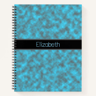 Blue and Black Cloudy Notebook