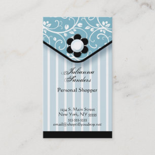 Blue and Black Clutch Business Card