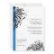 Blue and Black Flourish Wedding Invitations