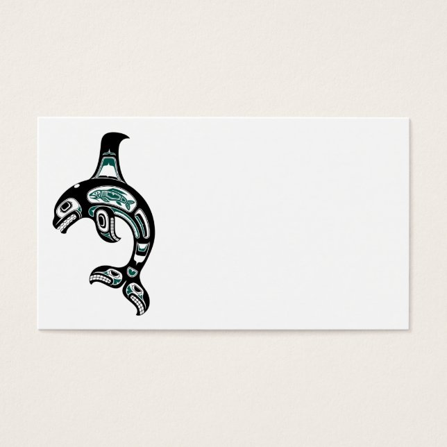 Blue and Black Haida Spirit Killer Whale (Front)