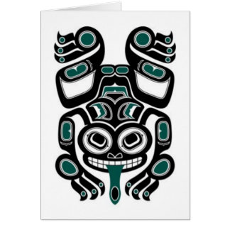 Blue and Black Haida Spirit Tree Frog
