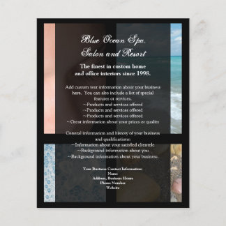 Blue and Black Luxury Spa Resort Theme Flyer