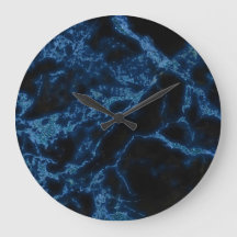 Blue And Black Marble Monogram