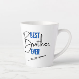 Blue and Black  Minimal Best Brother Ever Mug