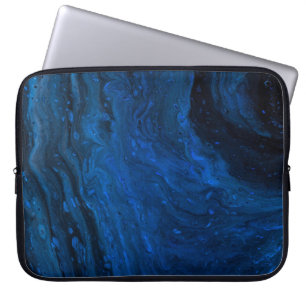 Blue and black painting laptop sleeve