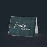 blue and black plaid birthday for son-in-law card<br><div class="desc">Birthday for son-in-law on aqua and black plaid background</div>