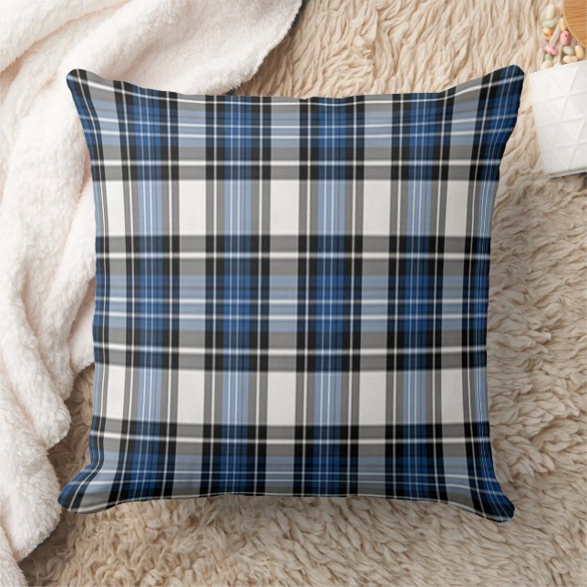 Blue And Black Plaid Cushion (Blanket)