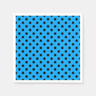 Blue and Black Polka Dots Napkin