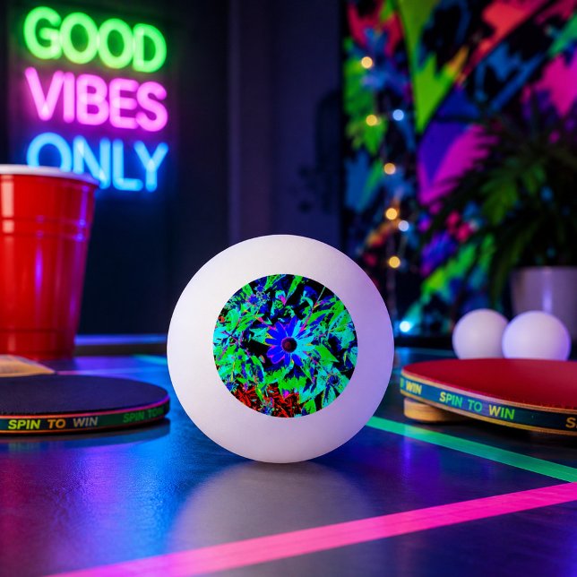 Blue and Black Retro Ping Pong Ball (Creator Uploaded)