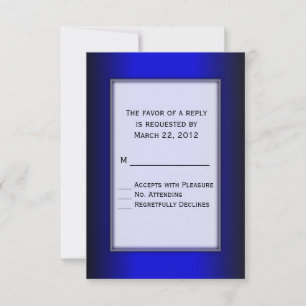 Blue and Black RSVP Card