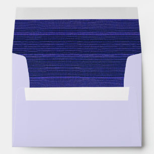 Blue and black stripes textiled envelope