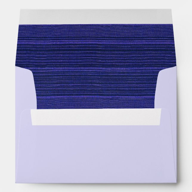 Blue and black stripes textiled envelope (Back (Bottom))