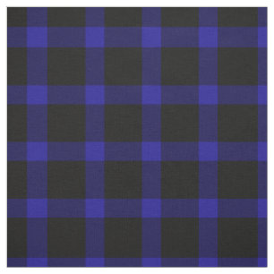 Blue and Black Tartan Plaid Pattern Fabric