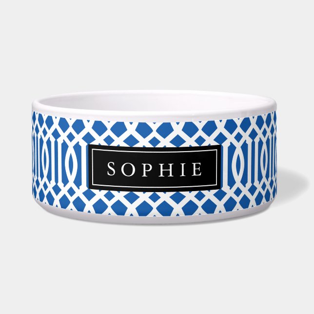 Blue and Black Trellis Monogram (Front)