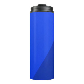 Blue and black wooden board thermal tumbler