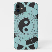 Blue And Black Yin Yang Symbol