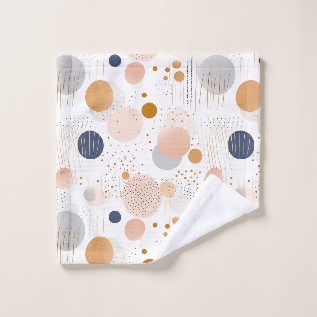 Blue and Brown Abstract Colour DesignFleece Blanke Wash Cloth (Wash Cloth)