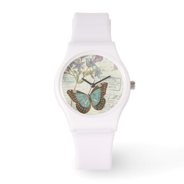 Blue and Brown Butterfly Watch (Front)