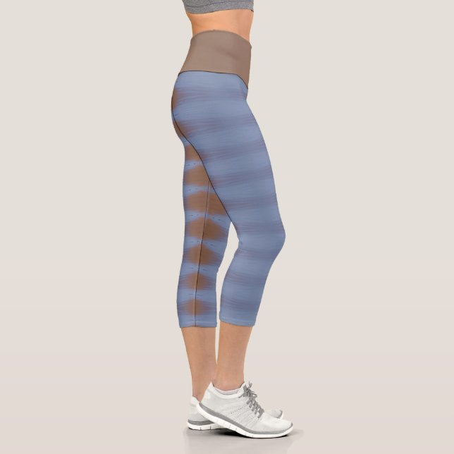 blue and brown High Waisted Capris (Right)