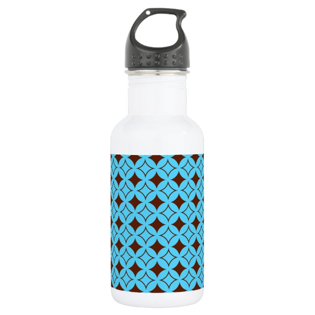 Blue and brown shippo 532 ml water bottle (Front)